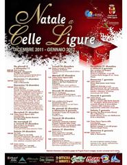 Locandina delle manifestazioni natalizie a Celle Ligure
