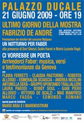 Locandina mostra Fabrizio De Andrè Palazzo Ducale